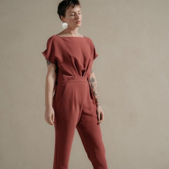 NWT: Rachel Comey Paloma Jumpsuit in Rust: Size 8 - Picture 1 of 9